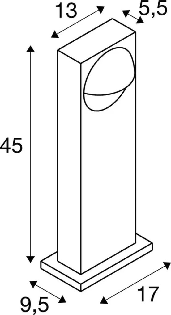 SLV 1007670 LID Modern Kültéri Állólámpa Antracit LED IP65