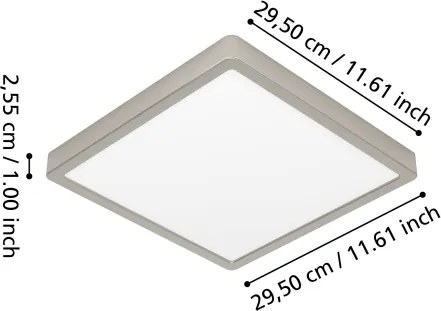 Eglo 901384 - LED RGBW dimmelhető fürdőszobai mennyezeti lámpa FUEVA-Z LED/13,5W/230V 29,5cm IP44 króm
