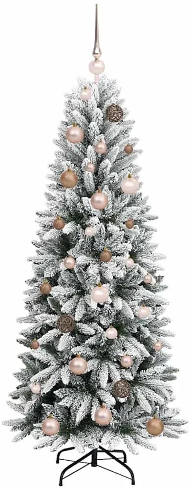 Műkarácsonyfa LED -es lámpákkal Fehér 150cm PVC