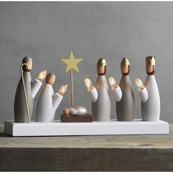 Eglo 410998 - Karácsonyi gyertyatartó KRUBBA 5xE10/3W/230V