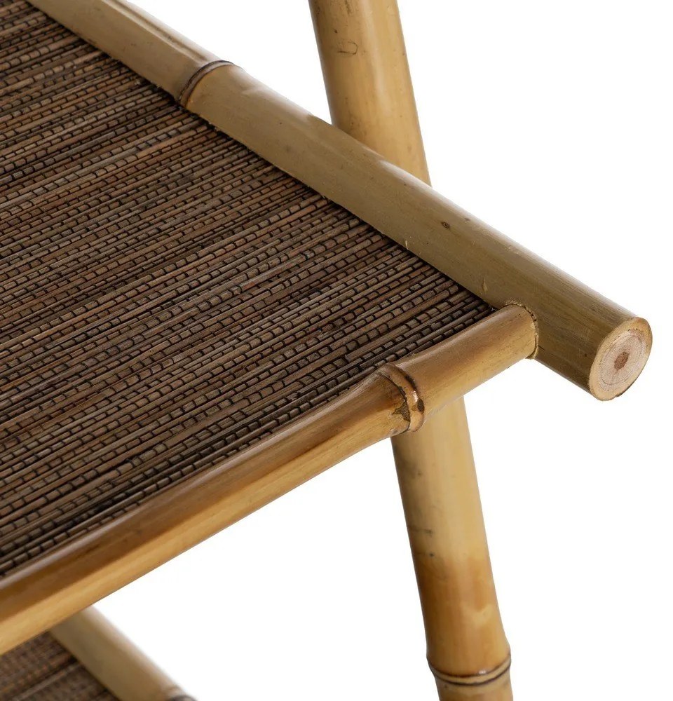 Natúr színű bambusz polcos állvány 48x152x50 cm Manali – Ixia