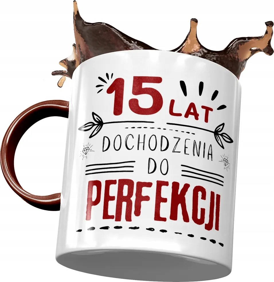 Bordó Bögre Születésnapra 15 15. 15. Ajándék Nyomtatott Fotóval