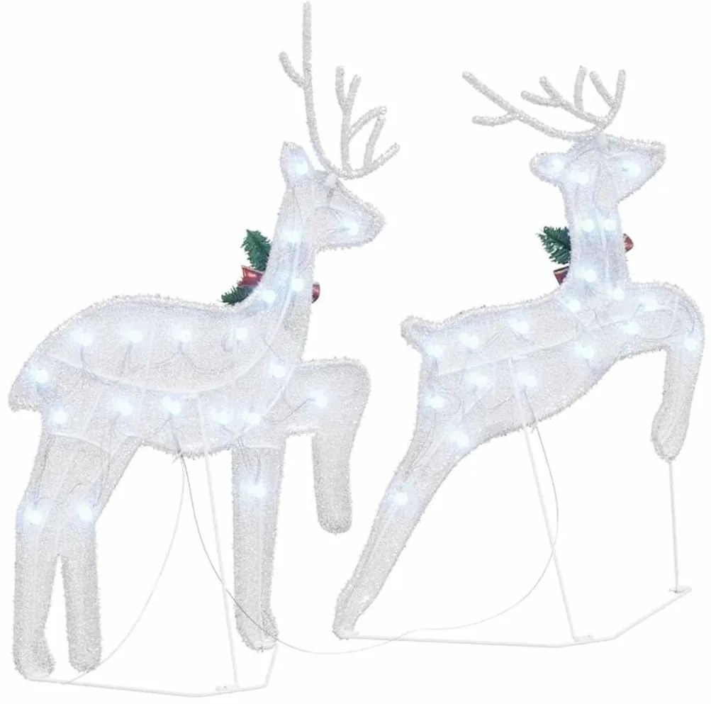 LED rénszarvasok 2 pcs Hideg Fehér szövet