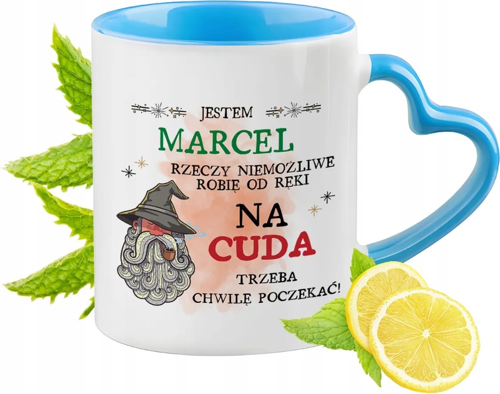 Marcel Kék Bögre Szív Alakú Füllel Ajándék