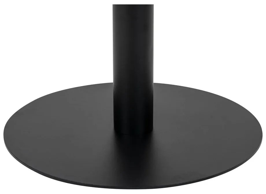 Fehér-fekete kerek dohányzóasztal márvány dekoros asztallappal 70x70 cm Bolzano – House Nordic