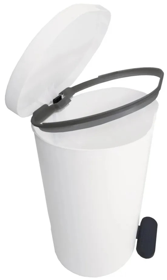Denox Pedálos szemetes 25 l, ovális, antracit, 25 l