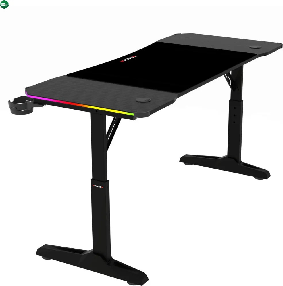 LUMEN RGB LED gamer asztal 120 × 60 cm