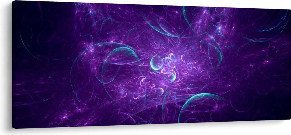 Modern kék absztrakció képe (120x50 cm)