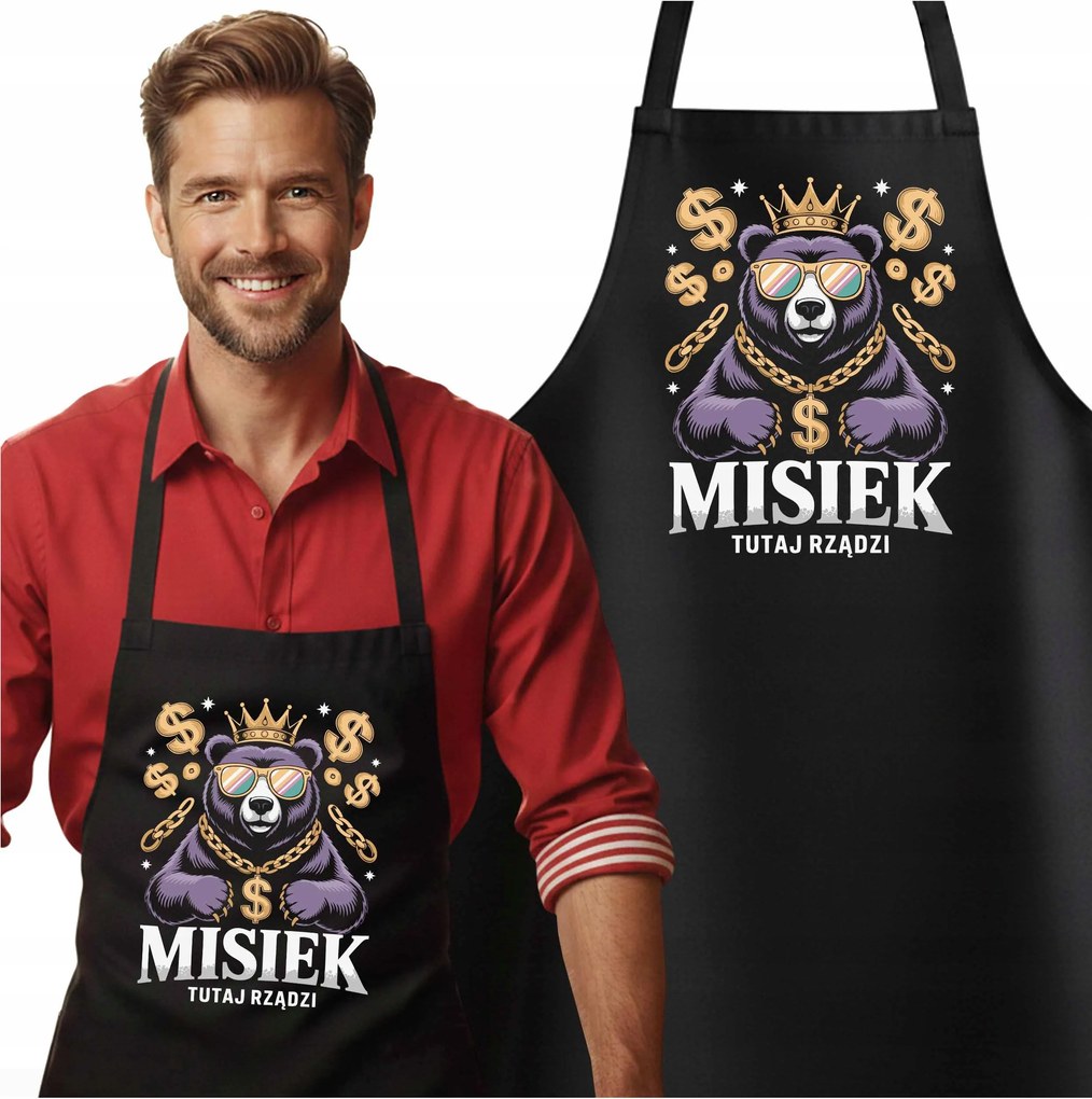 Vicces Kötény A Férj Barátjának Valentin Napra Születésnapra Maci Uralkodik