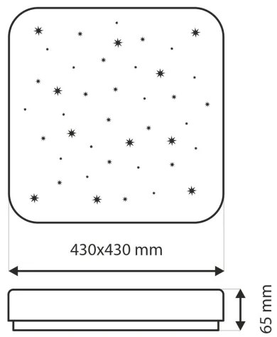 LED Dimmelhető mennyezeti lámpa FLORA LED/36W/230V 2700-6500K  + távirányító
