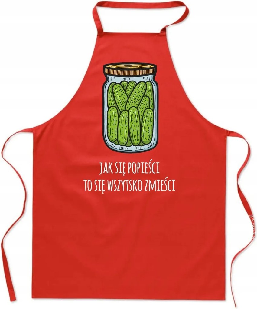 Konyhai Kötény Uborka Mintás Uborka Befőttesüveg