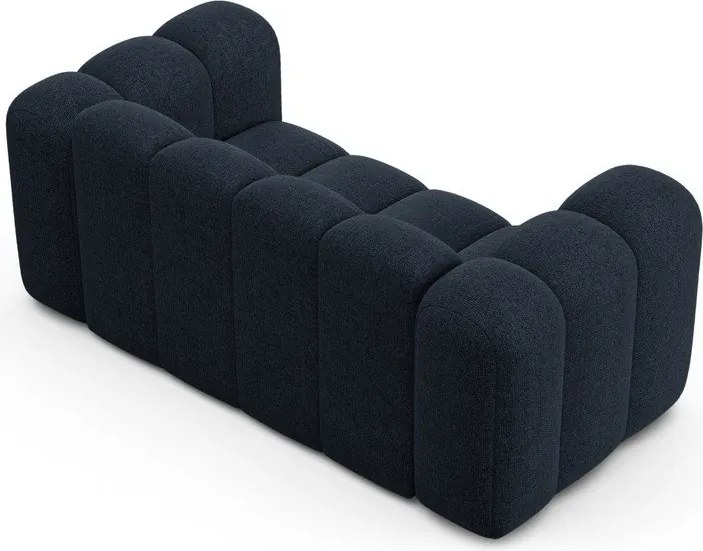 Sötétkék zsenília kanapé 170 cm Lupine – Micadoni