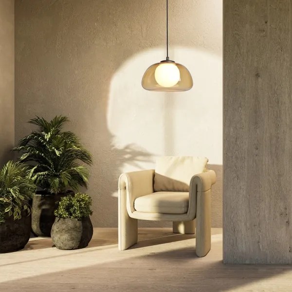 Rabalux 72273 - Csillár zsinóron ELOWEN 1xG9/5W/230V barna/füstös