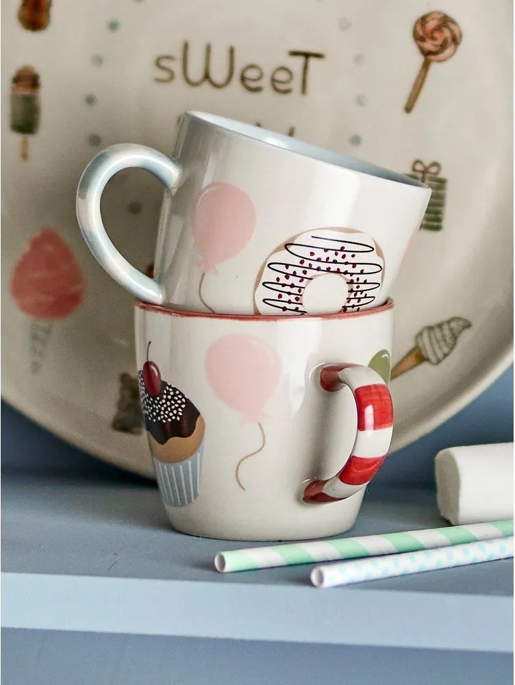 Krémszínű kőedény gyerek bögre szett 2 db-os 200 ml Darby – Bloomingville Mini