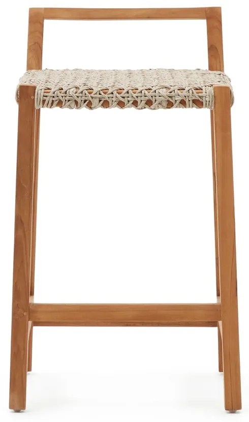 Natúr színű tömörfa kerti bárszék Giverola – Kave Home