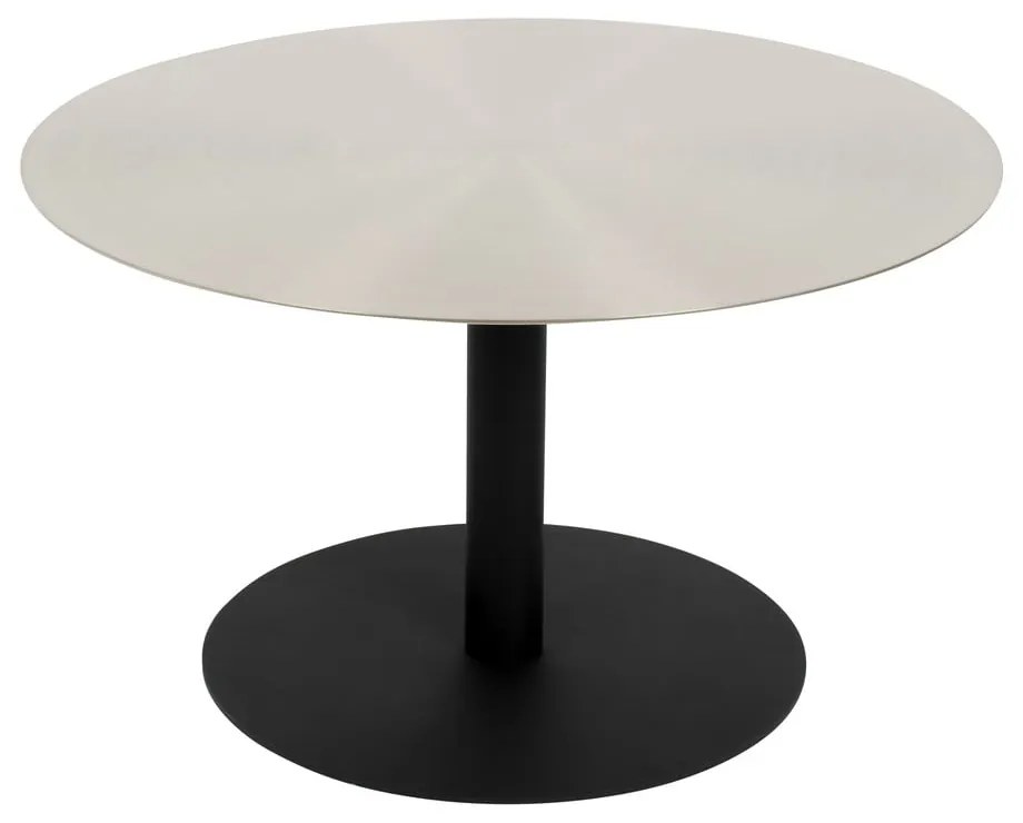 Fekete-aranyszínű fém kerek dohányzóasztal ø 60 cm Snow – Zuiver