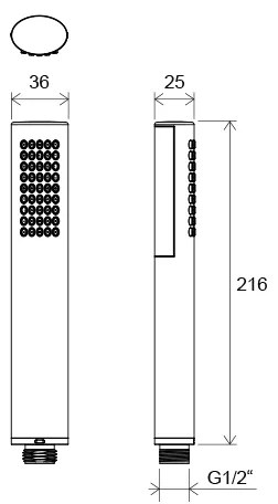 Ravak X07P114 - Kézi zuhany, fényes króm kivitel