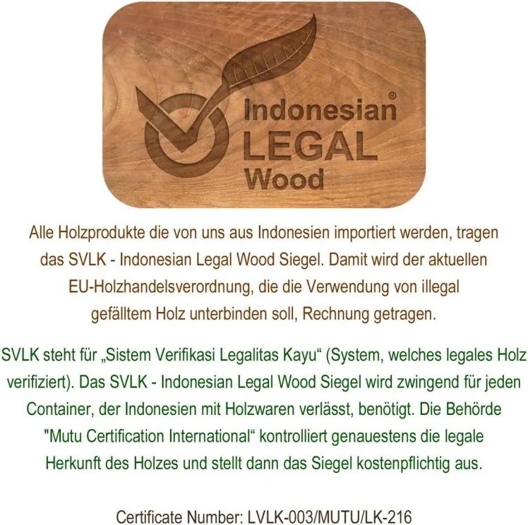 DIVERO Kerti asztal összecsukható Ø100 cm tíkfa