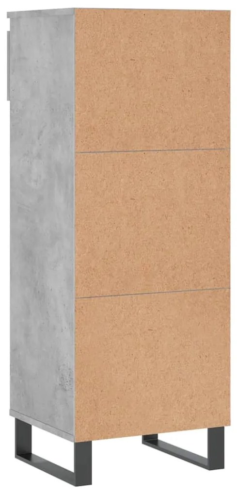 betonszürke szerelt fa cipőszekrény 40 x 36 x 105 cm