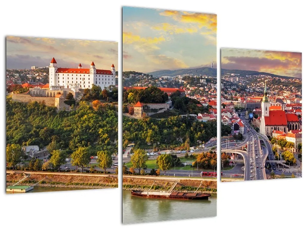 Kép - panoráma, Pozsony, Szlovákia (90x60 cm)