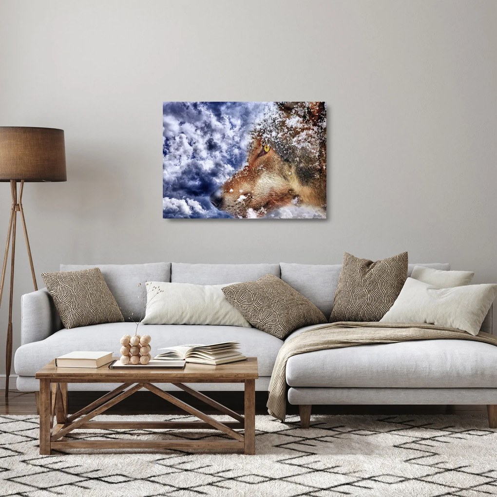A farkas képe (üvegen) (70x50 cm)