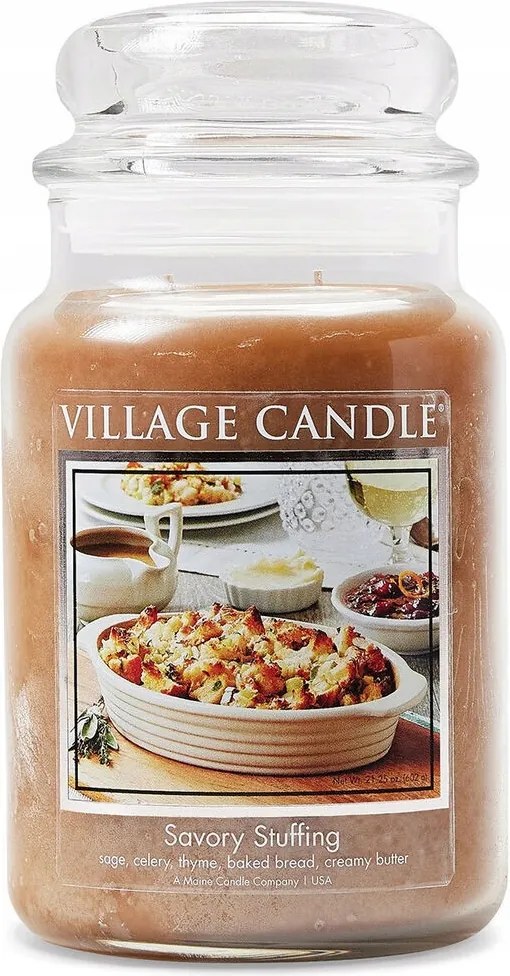 Nagy méretű Savory Stuffing gyertya Village Candle