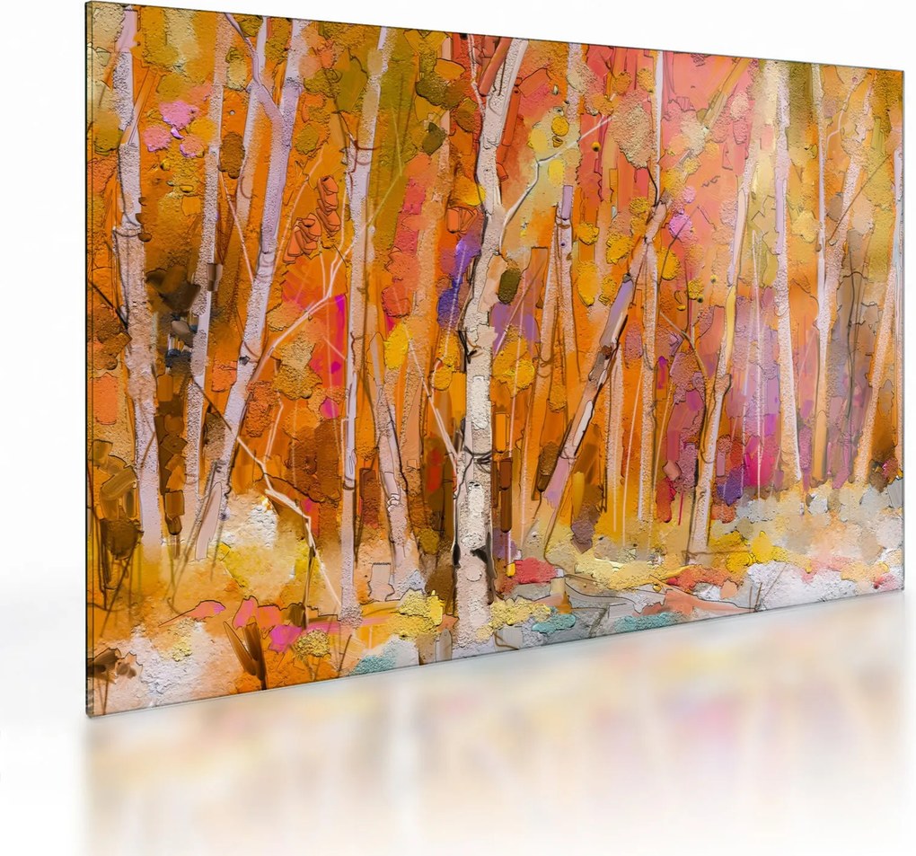 Kép - őszi erdő (üvegen) (70x50 cm)