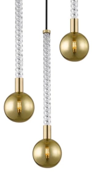 Zuma Line P0583-03B-2GHF - Csillár zsinóron MIDA 3xG9/6W/230V réz
