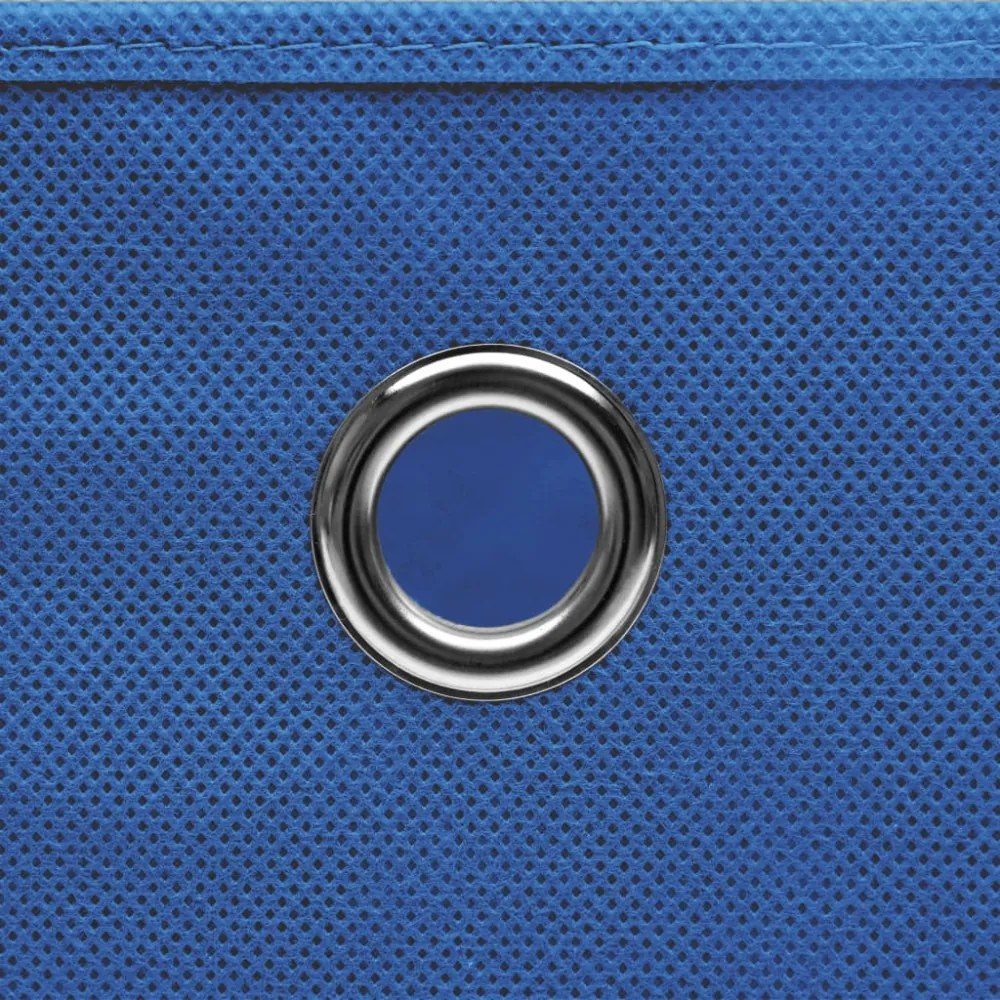 vidaXL 10 db kék fedeles tárolódoboz 28 x 28 x 28 cm