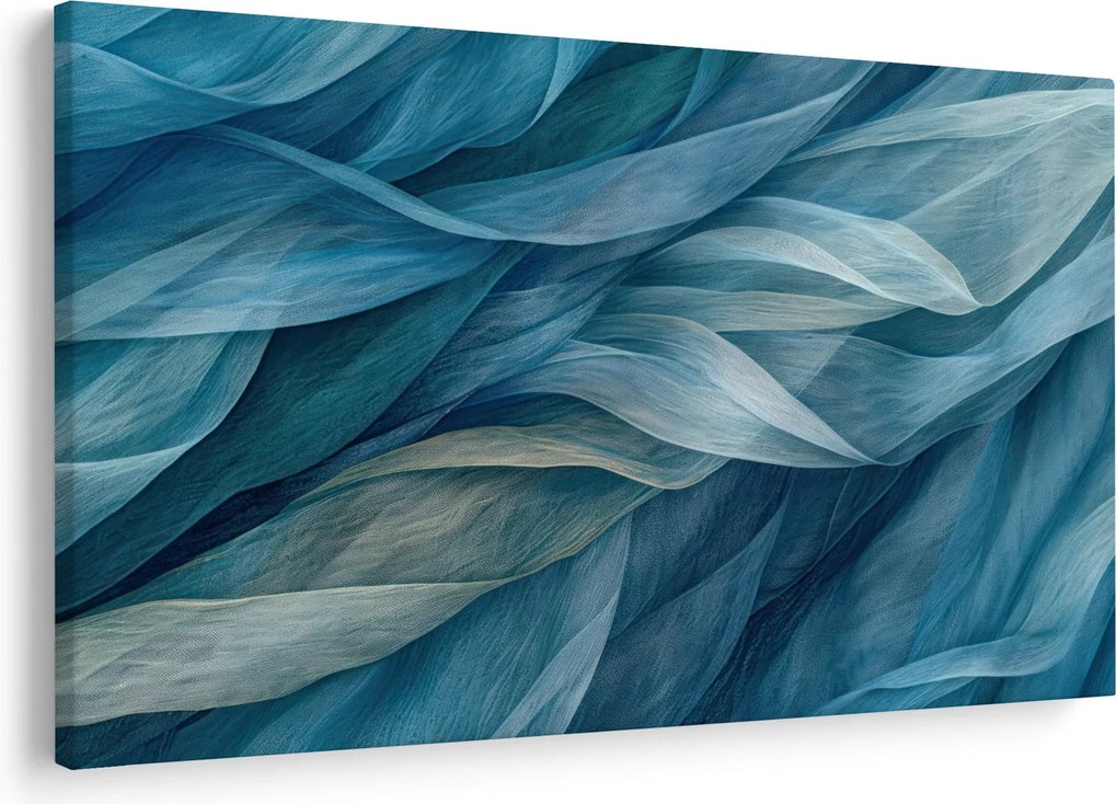 Kép - Kék és fehér fodrok (90x60 cm)