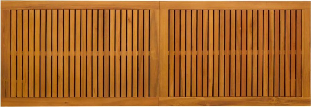 vidaXL Kerti Tároló Doboz 243 L Tömör Akácfa 150 x 50 x 56 cm Fekete