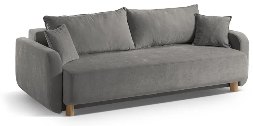 Szürke kinyitható tárolóhelyes kanapé 231 cm Elen – Micadoni