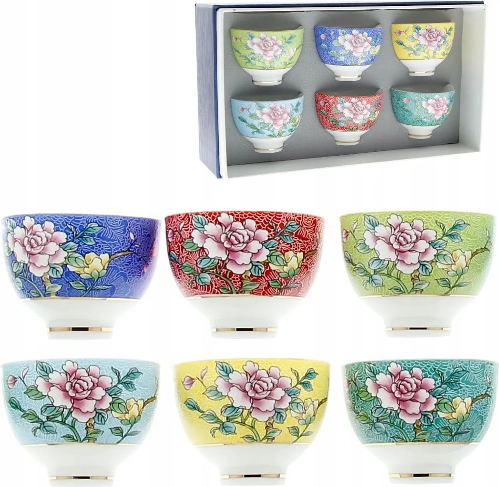 Csészék Teás- És Gyógynövényes Csészék 6 db-os Csésze Ajándék Porcelán Szett