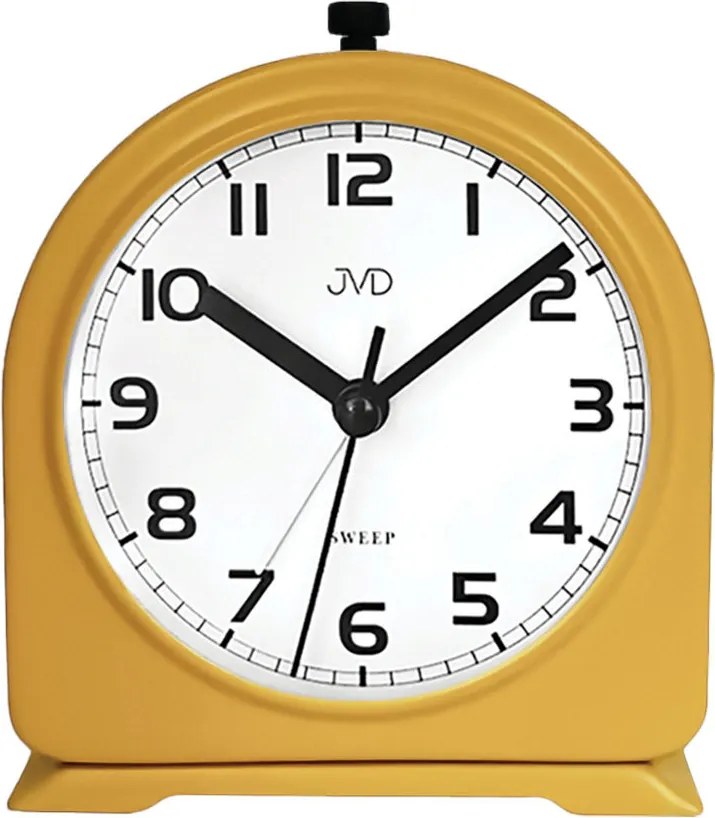 Sárga Matt Fém Félkör Alakú Retro Ébresztőóra Jvd SRP2221.1 10x11 cm