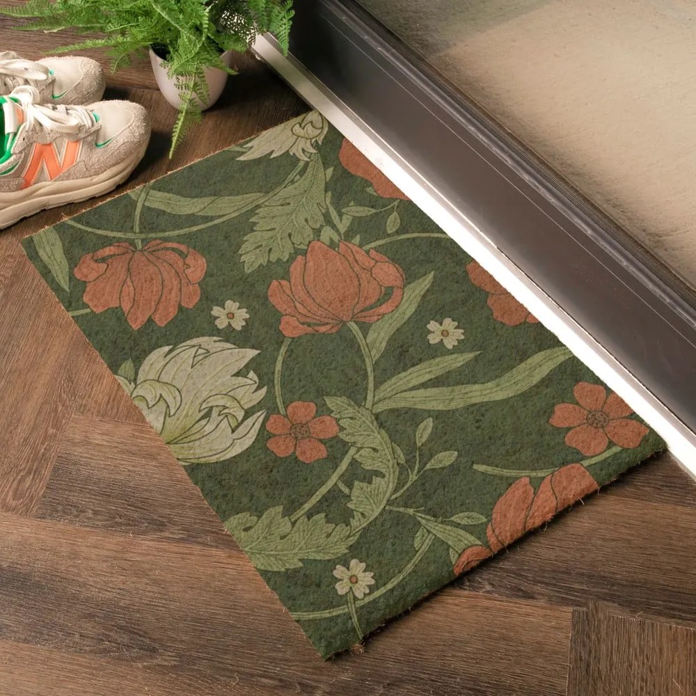 Kókuszrost lábtörlő 40x60 cm William Morris Rose – Artsy Doormats