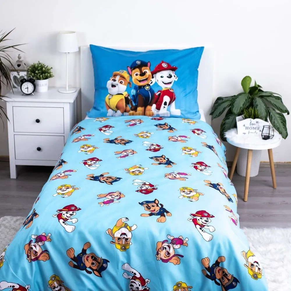 Egyszemélyes mikroszálas gyerek ágyneműhuzat 140x200 cm Paw Patrol – Jerry Fabrics