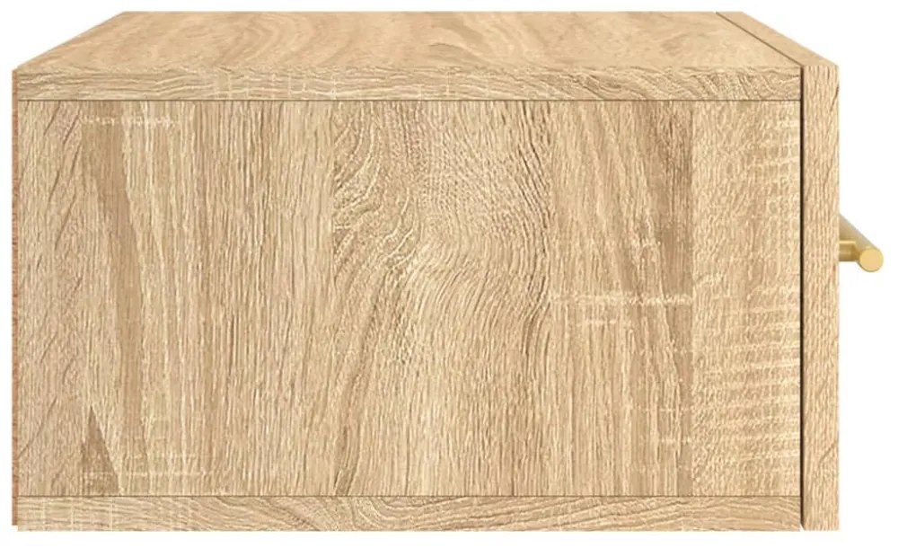 2 db sonoma tölgy falra szerelhető éjjeliszekrény 35x35x20 cm