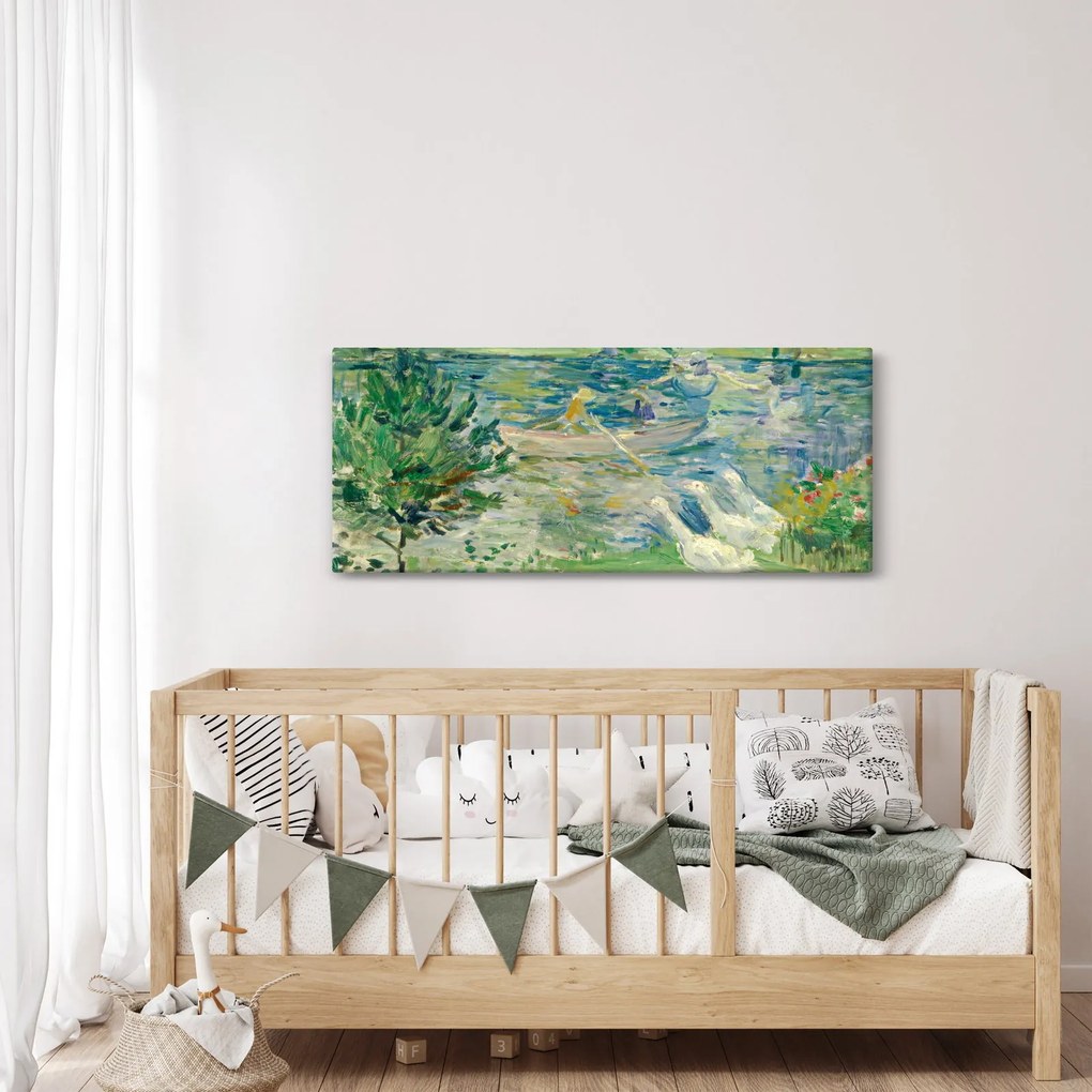 Kép - Berthe Morisot, Girl in a Boat with Geese, reprodukciók (120x50 cm)