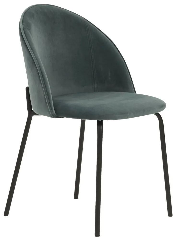 Barnes design szék, zöld velúr
