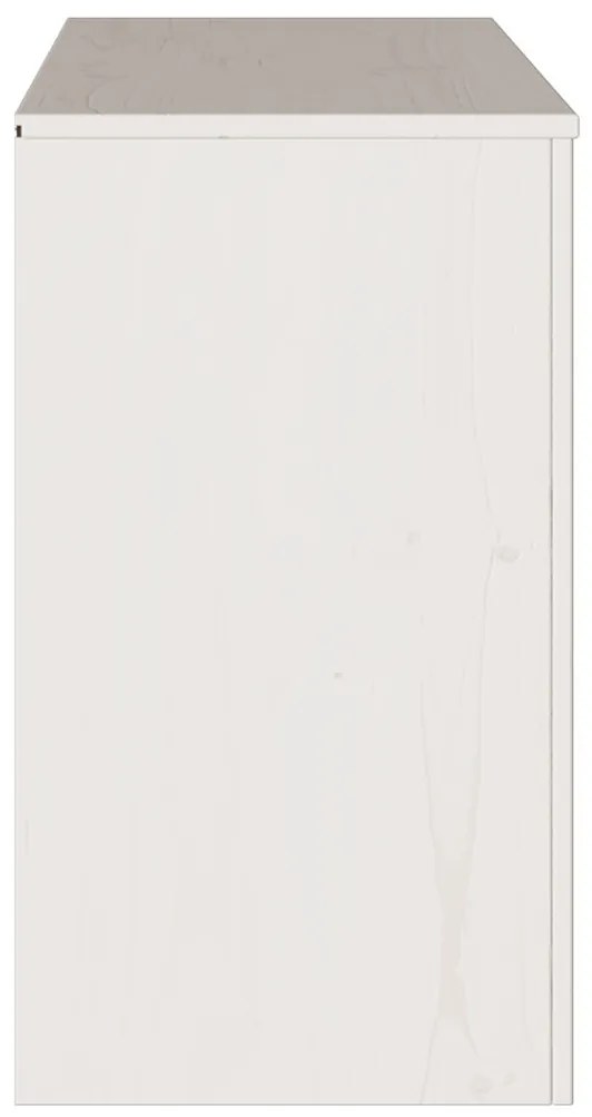 Oldalszekrény "DRAMMEN" Fehér 114x43x75,5 cm Tömbfa Fenyő