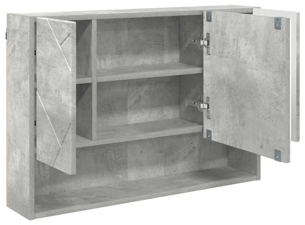 Fürdőszoba bútor szett 3 pcs Beton szürke 76.5 x 35 x 64 cm