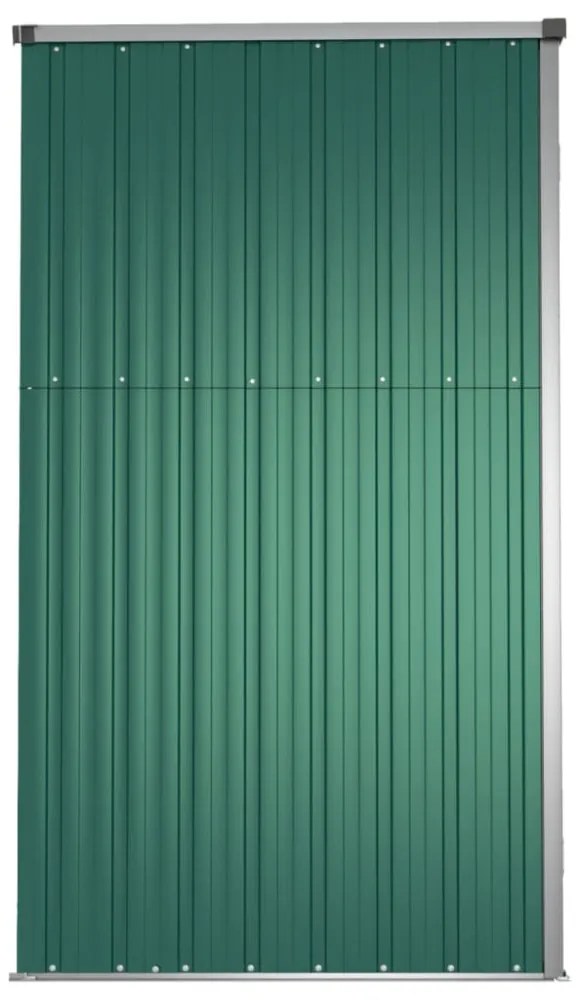 zöld horganyzott acél kerti szerszámtároló 161 x 89 x 161 cm