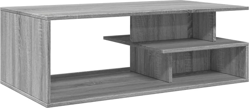 vidaXL szürke sonoma szerelt fa dohányzóasztal 102x55x35 cm