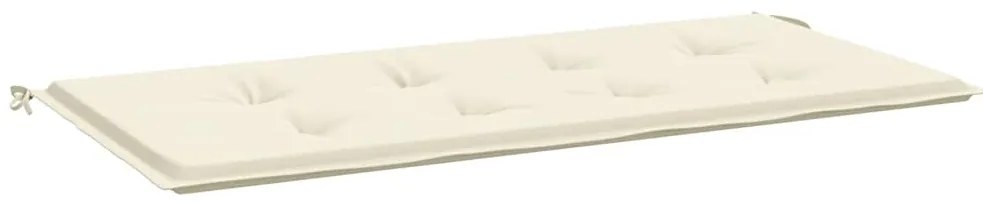 vidaXL krémszínű oxford szövet kerti padpárna 120 x 50 x 3 cm