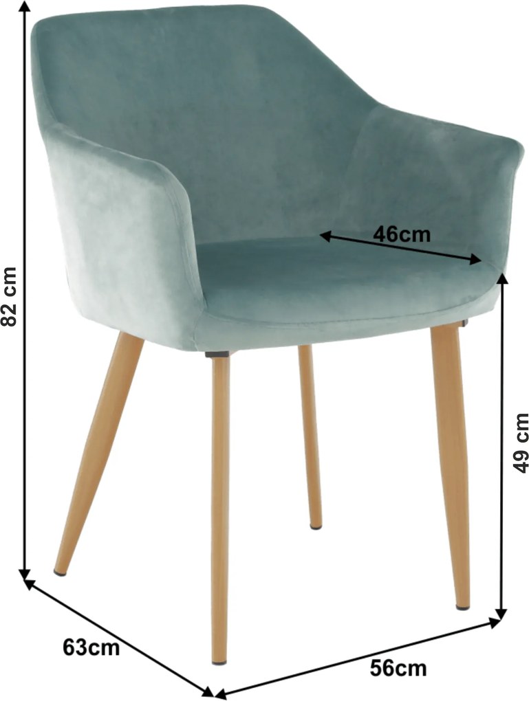 Szék, szövet mentol/bükk, ODOVEL