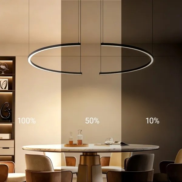 Immax NEO 07329L - LED dimmelhető, kábelre függeszthető csillár FINO 72W/230V 120 cm fekete Tuya+ távirányító