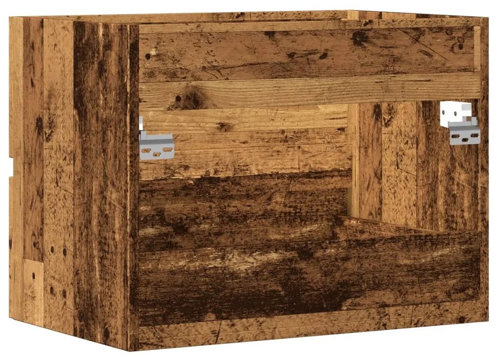 antik fa színű szerelt fa fürdőszobaszekrény 60 x 38,5 x 45 cm