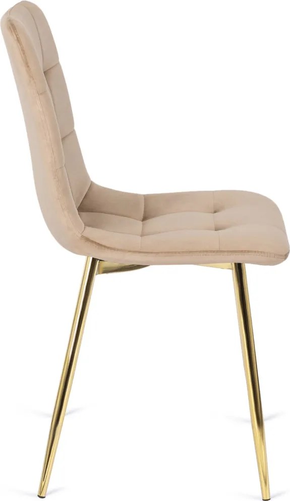 Szék krém színben, bársony kárpittal. YORK