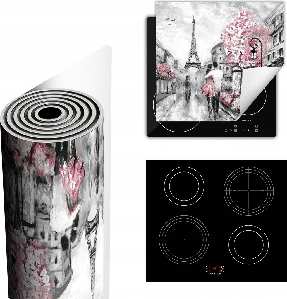 Tűzhelyvédő Szőnyeg Több Hely 60x52 szürke Párizs