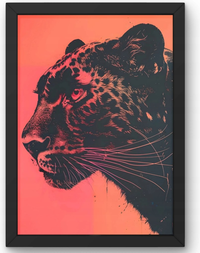 Neon leopárd poszter 50x70 cm